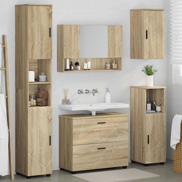 Sada koupelnového nábytku 5 ks Sonoma dub 35 x 30 x 192 cm 3393065