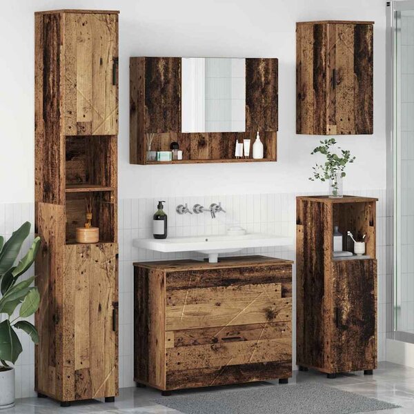 Sada koupelnového nábytku 5 ks Staré dřevo 35 x 30 x 192 cm 3393071