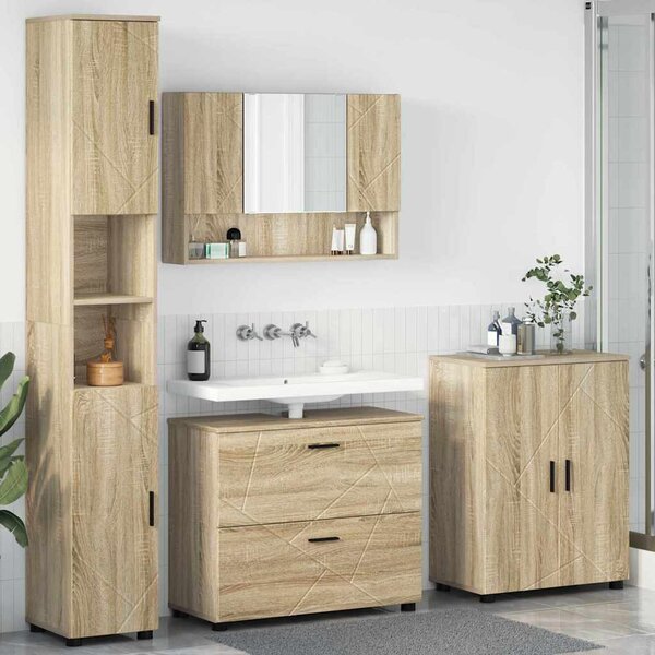 Sada koupelnového nábytku 4 ks Sonoma dub 35 x 30 x 192 cm 3393085