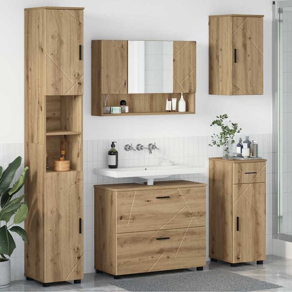 Sada koupelnového nábytku 5 ks Artisanový dub 35 x 30 x 192 cm 3393082