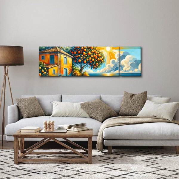 Obraz - Dům s pomeranči I. (170x50 cm)