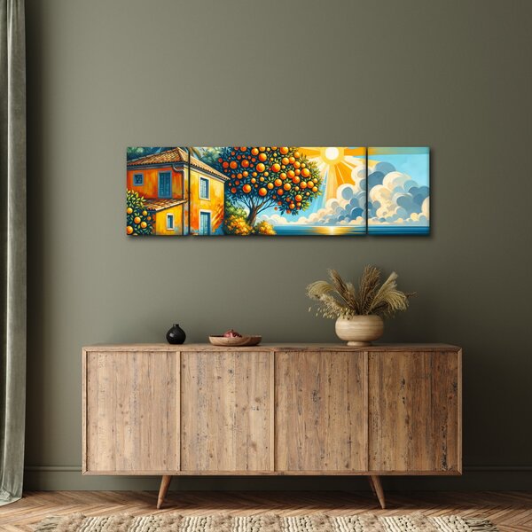 Obraz - Dům s pomeranči I. (170x50 cm)