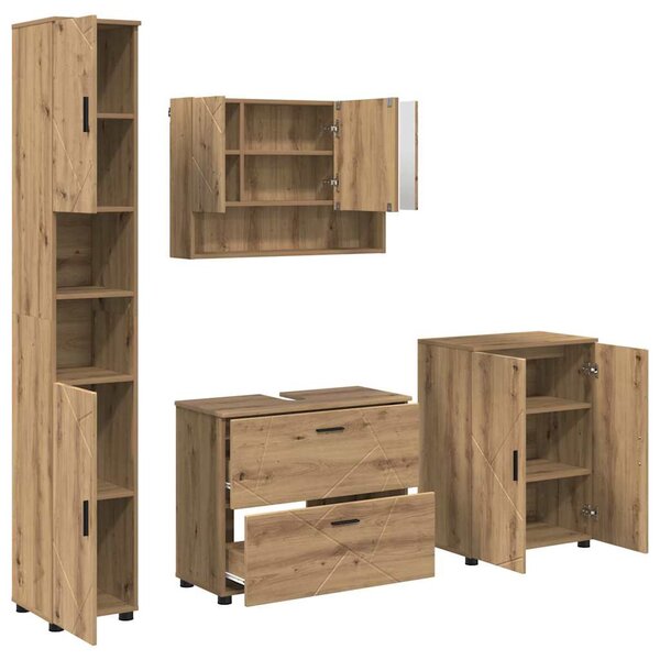 Sada koupelnového nábytku 4 ks Artisanový dub 35 x 30 x 192 cm 3393092