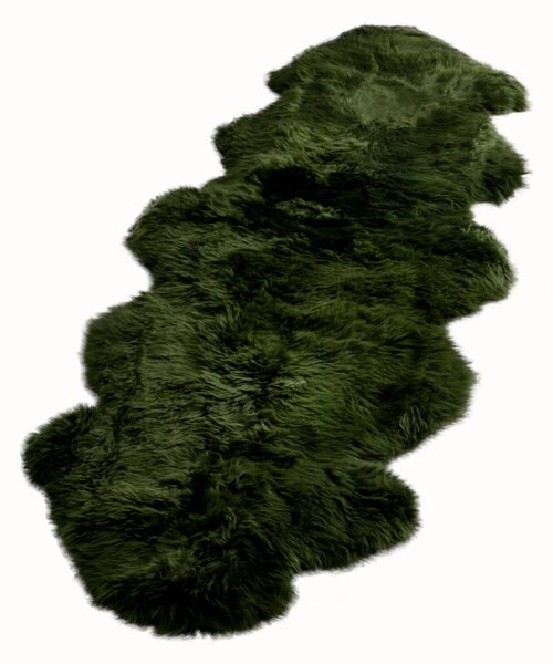 Zelená ovčí kožešina Native Natural Double, 60 x 240 cm