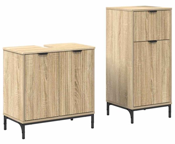 Sada koupelnového nábytku 2 ks Sonoma dub 39,5 x 36 x 88 cm 3393095