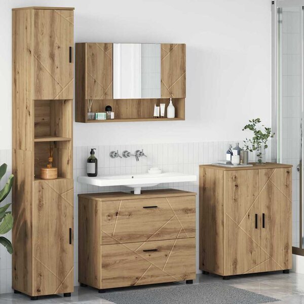 Sada koupelnového nábytku 4 ks Artisanový dub 35 x 30 x 192 cm 3393092
