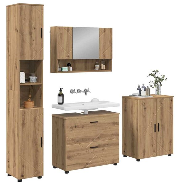 Sada koupelnového nábytku 4 ks Artisanový dub 35 x 30 x 192 cm 3393092