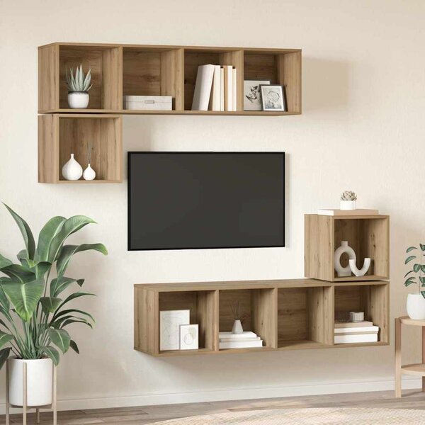 Sestava TV skříněk 4 ks Artisanový dub Kompozitní dřevo 3393128