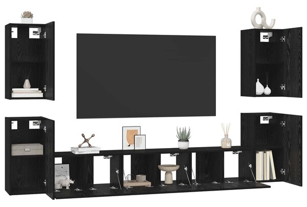 Sestava TV skříněk 7 ks Černý dub Kompozitní dřevo 3393124