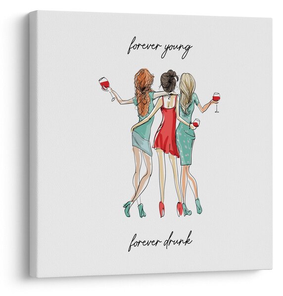 Obraz - Forever young, forever drunk (30x30 cm)