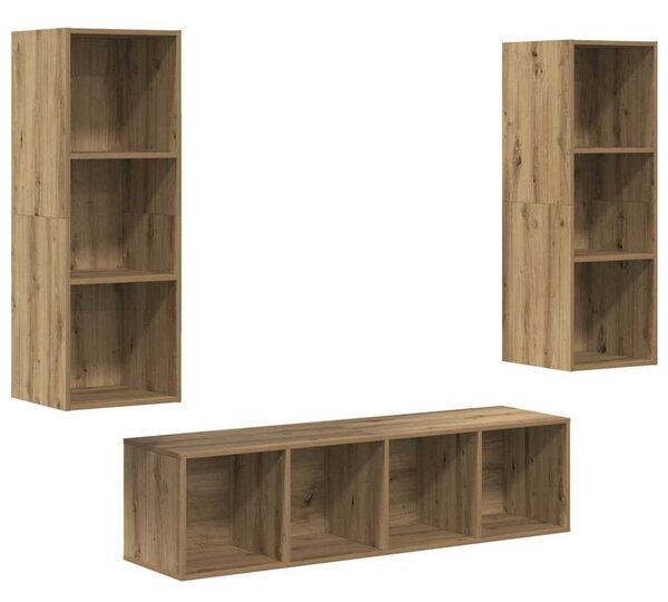 Sestava TV skříněk 3 ks Artisanový dub Kompozitní dřevo 3393131