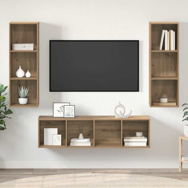 Sestava TV skříněk 3 ks Artisanový dub Kompozitní dřevo 3393131