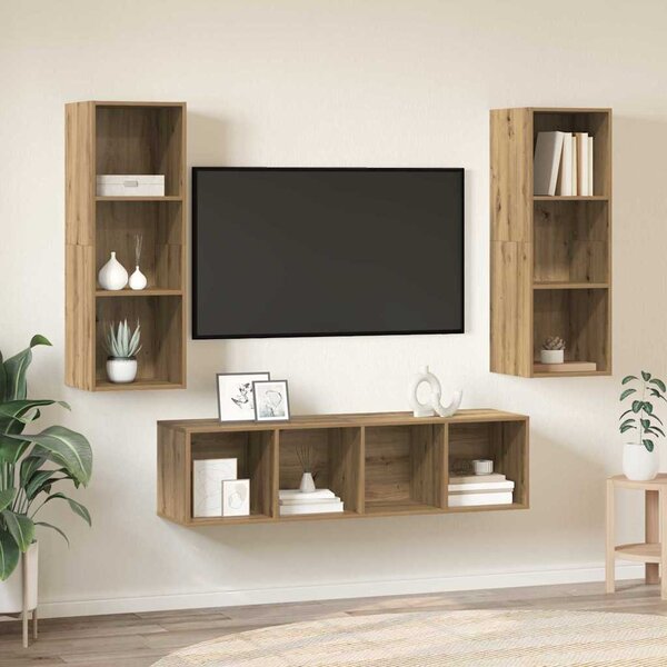 Sestava TV skříněk 3 ks Artisanový dub Kompozitní dřevo 3393131