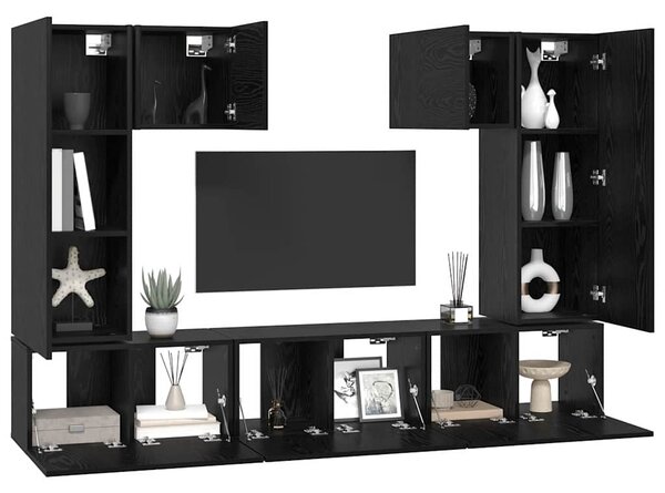 Sestava TV skříněk 7 ks Černý dub Kompozitní dřevo 3393136