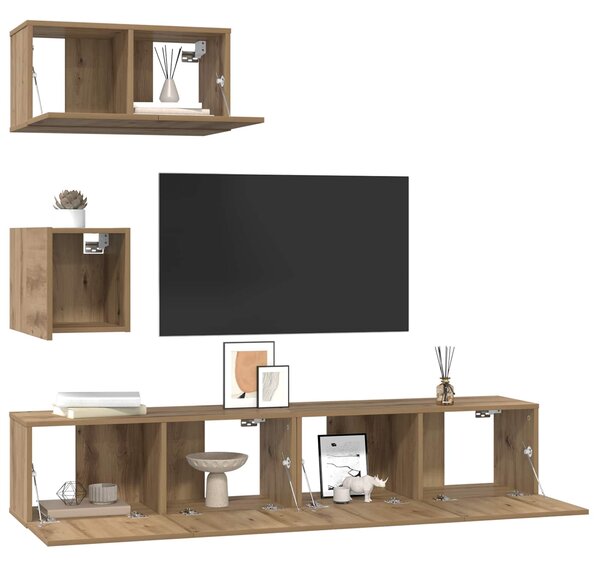 Sestava TV skříněk 3 ks Artisanový dub Kompozitní dřevo 3393140