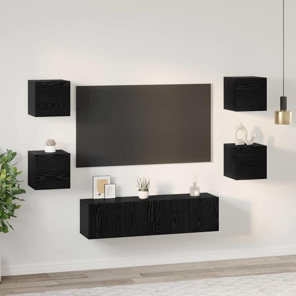 Sestava TV skříněk 6 ks Černý dub Kompozitní dřevo 3393142
