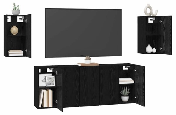 Sestava TV skříněk 7 ks Černý dub Kompozitní dřevo 3393145