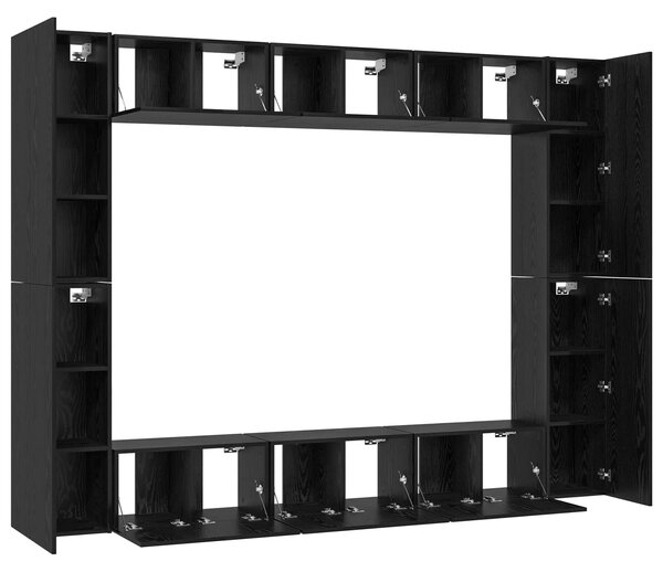 Sestava TV skříněk 10 ks Černý dub Kompozitní dřevo 3393151