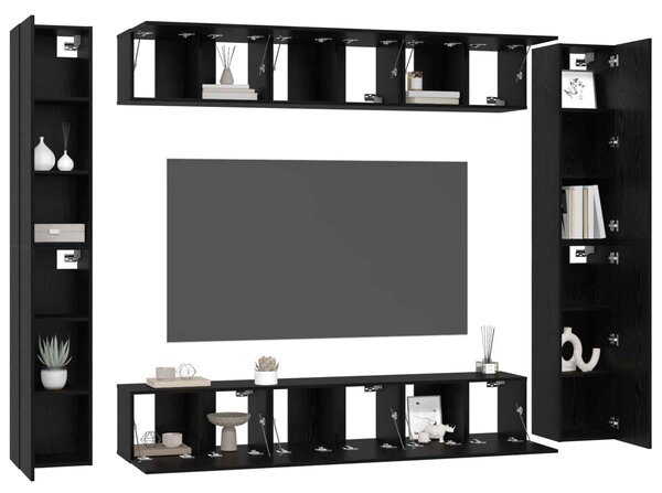 Sestava TV skříněk 10 ks Černý dub Kompozitní dřevo 3393151