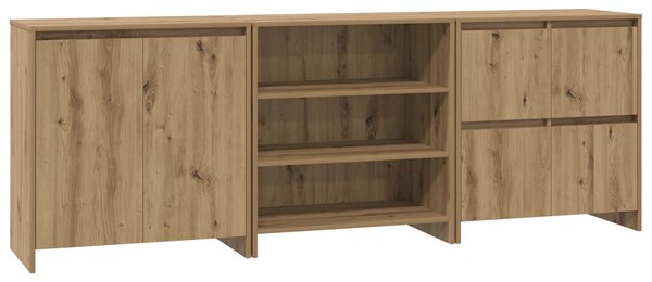 Servírovací skříň 3 ks Artisanový dub 70 x 41 x 75 cm 3393158