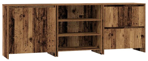 Servírovací skříň 3 ks Staré dřevo 70 x 41 x 75 cm 3393156