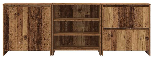 Servírovací skříň 3 ks Staré dřevo 70 x 41 x 75 cm 3393156