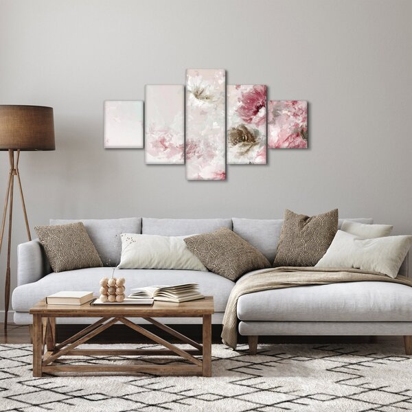 Obraz - Malba růžových květů (125x70 cm)