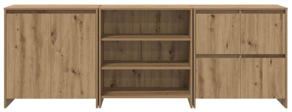 Servírovací skříň 3 ks Artisanový dub 70 x 41 x 75 cm 3393158