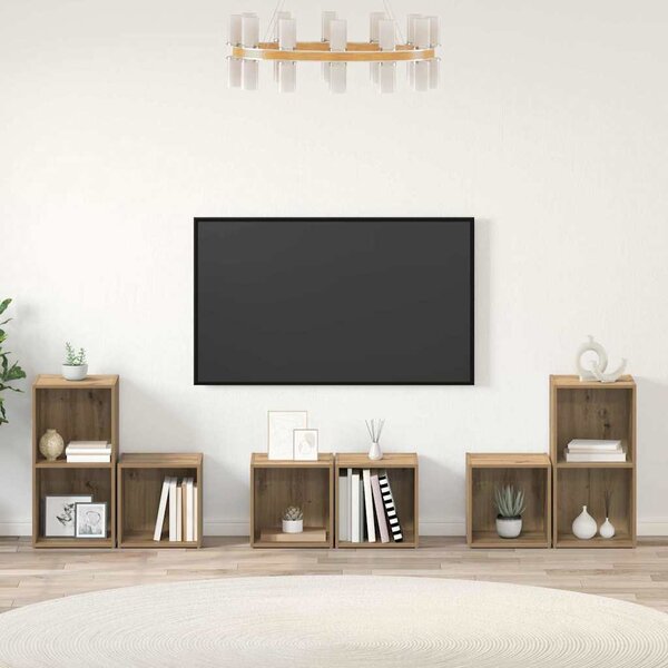 Sestava TV skříněk 6 ks Artisanový dub Kompozitní dřevo 3393164