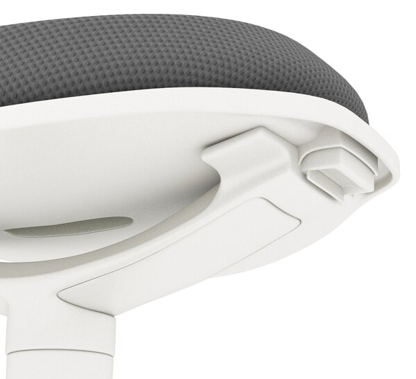 HOMCOM Sedací Stolička, Ergonomická Stolička do Kanceláře, Nastavitelná Výška 56,5-71,5 cm, Otáčecí Křeslo do Kanceláře a Studovny, Síťovina, Šedá | A