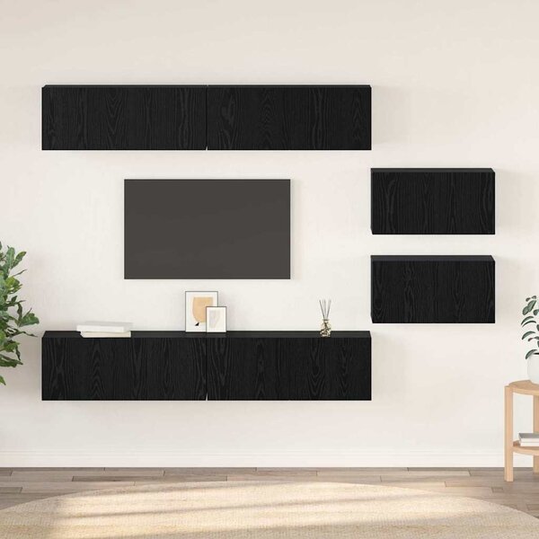 Sestava TV skříněk 6 ks Černý dub Kompozitní dřevo 3393160
