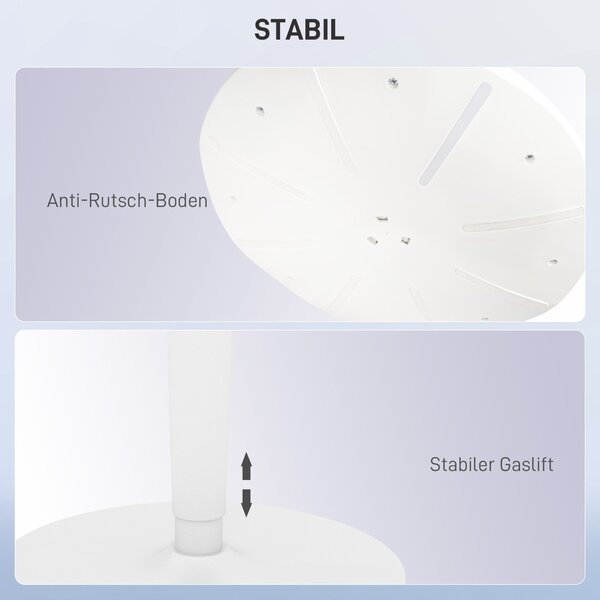 HOMCOM Sedací Stolička, Ergonomická Stolička do Kanceláře, Nastavitelná Výška 56,5-71,5 cm, Otáčecí Křeslo do Kanceláře a Studovny, Síťovina, Šedá | A