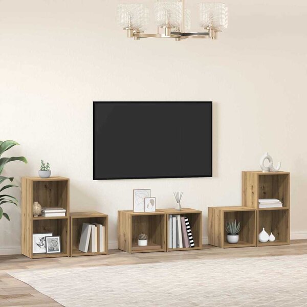 Sestava TV skříněk 6 ks Artisanový dub Kompozitní dřevo 3393164
