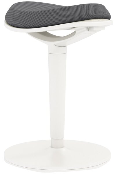 HOMCOM Sedací Stolička, Ergonomická Stolička do Kanceláře, Nastavitelná Výška 56,5-71,5 cm, Otáčecí Křeslo do Kanceláře a Studovny, Síťovina, Šedá | A