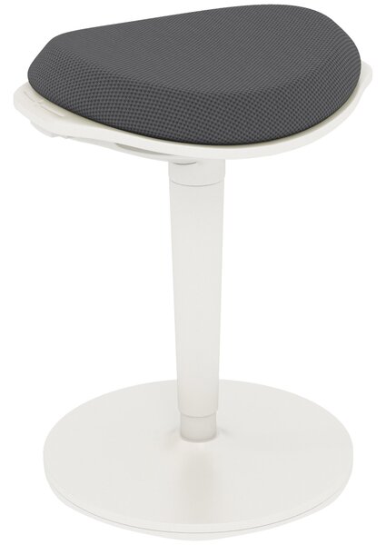HOMCOM Sedací Stolička, Ergonomická Stolička do Kanceláře, Nastavitelná Výška 56,5-71,5 cm, Otáčecí Křeslo do Kanceláře a Studovny, Síťovina, Šedá | A