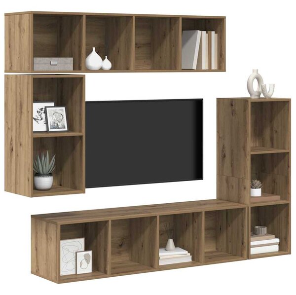 Sestava TV skříněk 4 ks Artisanový dub Kompozitní dřevo 3393224
