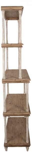 Hnědá dřevěná knihovna se 4 patry Sven – 80x40x210 cm
