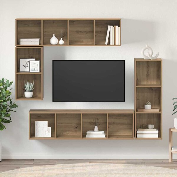 Sestava TV skříněk 4 ks Artisanový dub Kompozitní dřevo 3393224