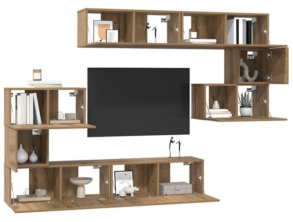 Sestava TV skříněk 8 ks Artisanový dub Kompozitní dřevo 3393218