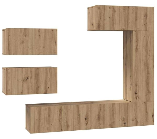 Sestava TV skříněk 6 ks Artisanový dub Kompozitní dřevo 3393248