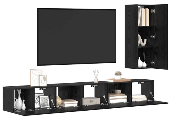 Sestava TV skříněk 4 ks Černý dub Kompozitní dřevo 3393262