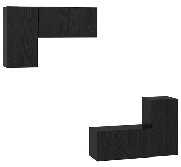 Sestava TV skříněk 4 ks Černý dub Kompozitní dřevo 3393268