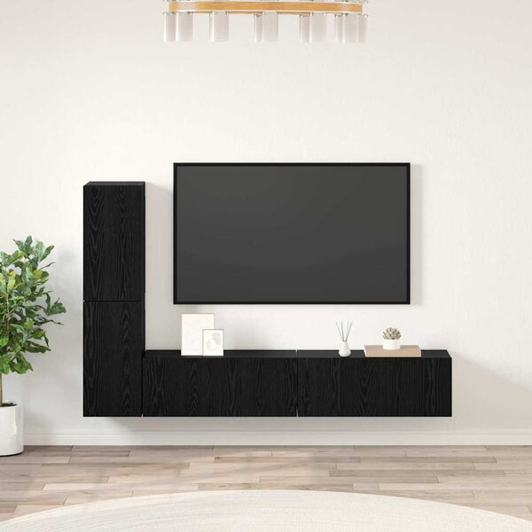 Nástěnná skříň na TV 2 ks Černý dub Kompozitní dřevo 3393271