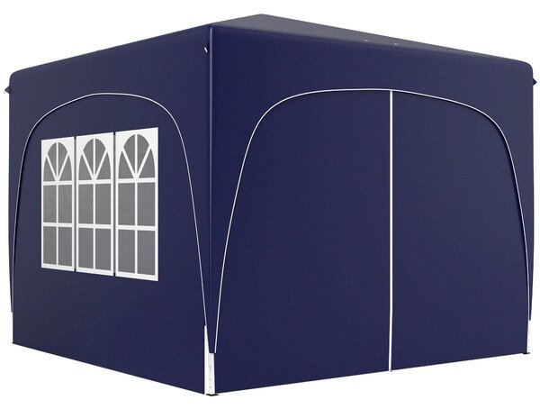 Outsunny Zahradní Altán 3x3m, Voděodolný Stabilní Zimní Pop-up Skládací Altán, UV Ochrana 50+, Skládací Party Stan Zahradní Altán s 4 Bočními Panely