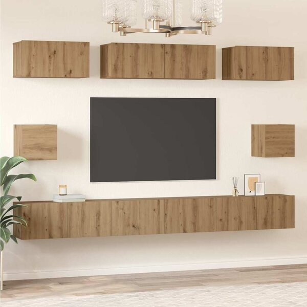 Sestava TV skříněk 8 ks Artisanový dub Kompozitní dřevo 3393296