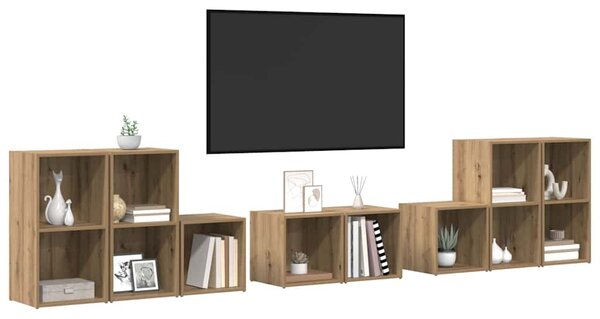 Sada televizních skříní 8 ks Artisanový dub Kompozitní dřevo 3393275