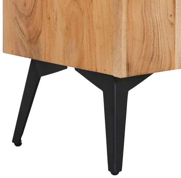 ŠIROKÁ KOMODA, akácie, černá, barvy akácie, 170/76/40 cm Livetastic - Online Only komody, Online Only