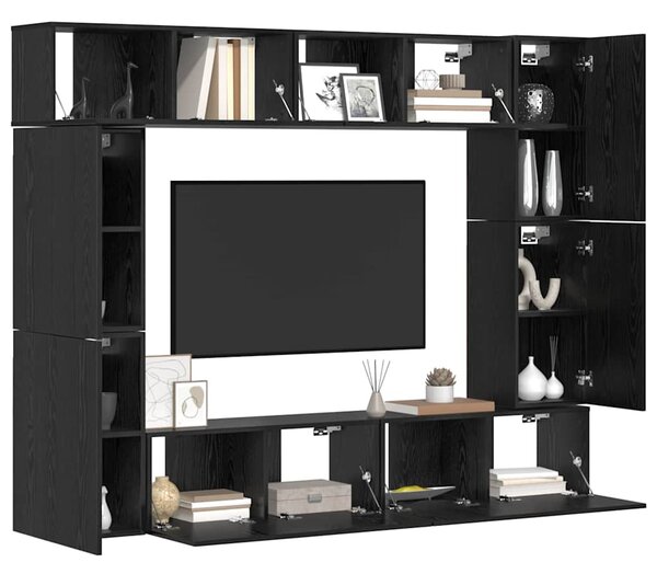 Sestava TV skříněk 8 ks Černý dub Kompozitní dřevo 3393310