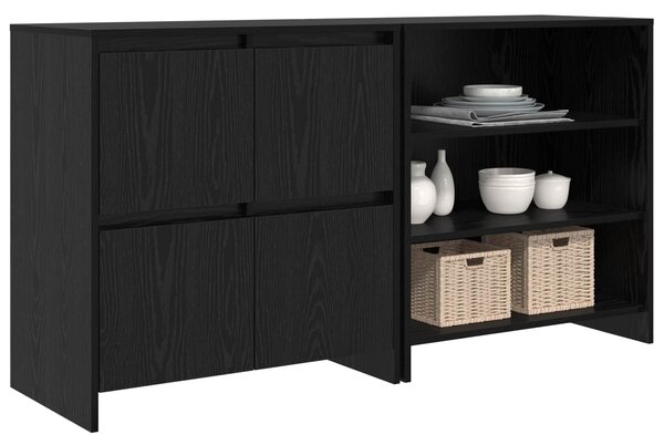 Servírovací skříň 2 ks Černý dub 70 x 41 x 75 cm 3393301
