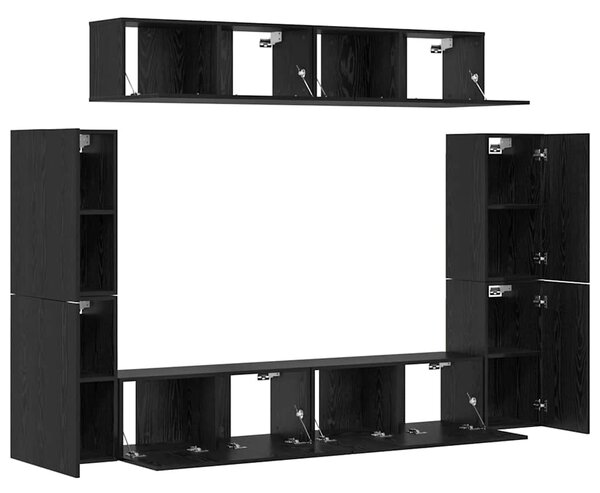 Sestava TV skříněk 8 ks Černý dub Kompozitní dřevo 3393325